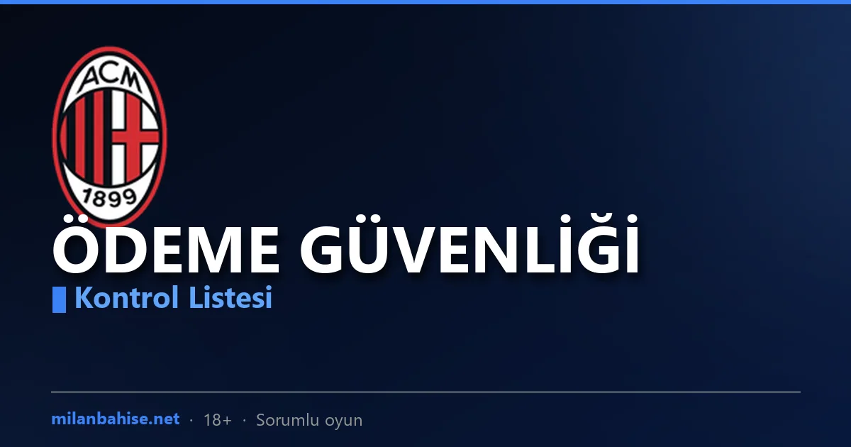 Ödeme güvenliği kontrol listesi görseli